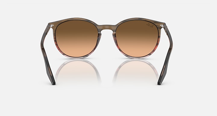 Ray-Ban RB2204 Striped Brown & Red; Striped Brown with Pink/Black Gradient lenses - Back
