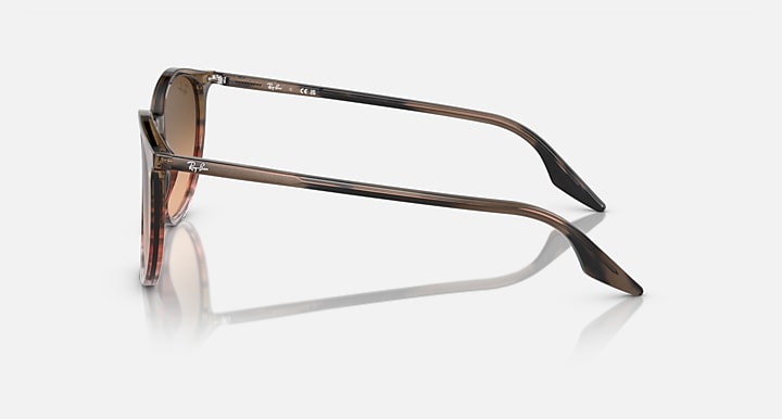 Ray-Ban RB2204 Striped Brown & Red; Striped Brown with Pink/Black Gradient lenses - Lateral