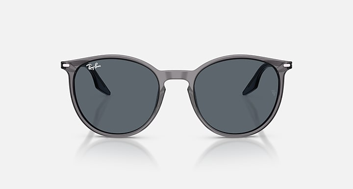 Ray-Ban RB2204 Transparent Grey with Blue Solid Color lenses - Front
