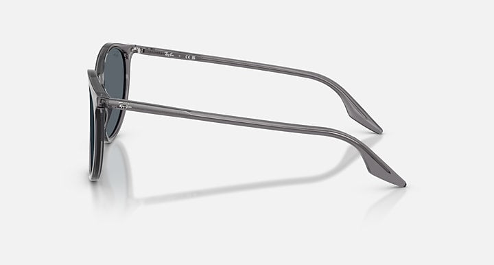 Ray-Ban RB2204 Transparent Grey with Blue Solid Color lenses - Lateral
