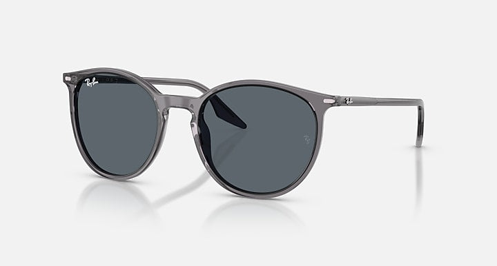 Ray-Ban RB2204 Transparent Grey with Blue Solid Color lenses - Quarter