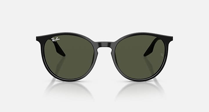Ray-Ban RB2204 Black with Dark Green Solid Color lenses - Front