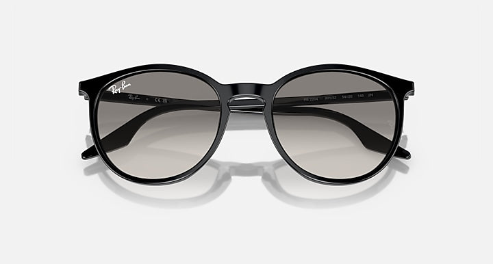 Ray-Ban RB2204 Black with Light Grey Gradient lenses - Closed Front