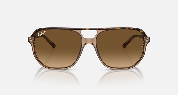 Ray-Ban BILL ONE Havana On Transparent Brown with Brown Polarized Gradient lenses - Front