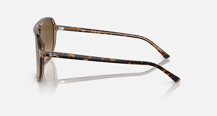 Ray-Ban BILL ONE Havana On Transparent Brown with Brown Polarized Gradient lenses - Lateral