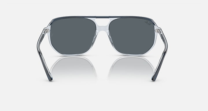 Ray-Ban BILL ONE Blue On Transparent Blue with Blue Solid Color lenses - Back