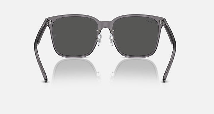 Ray-Ban RB2206D Transparent Grey with Dark Grey Solid Color lenses - Back