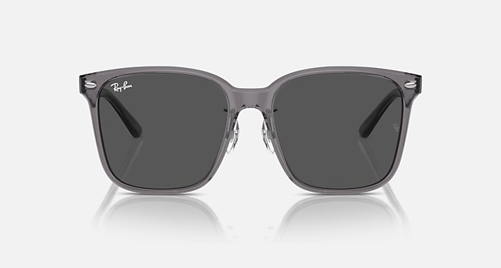 Ray-Ban RB2206D Transparent Grey with Dark Grey Solid Color lenses - Front