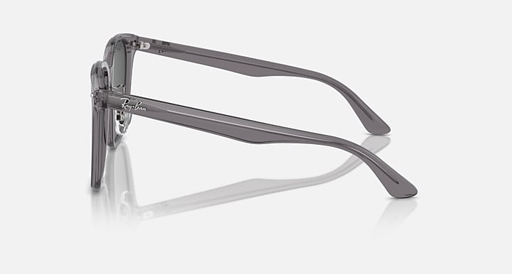 Ray-Ban RB2206D Transparent Grey with Dark Grey Solid Color lenses - Lateral