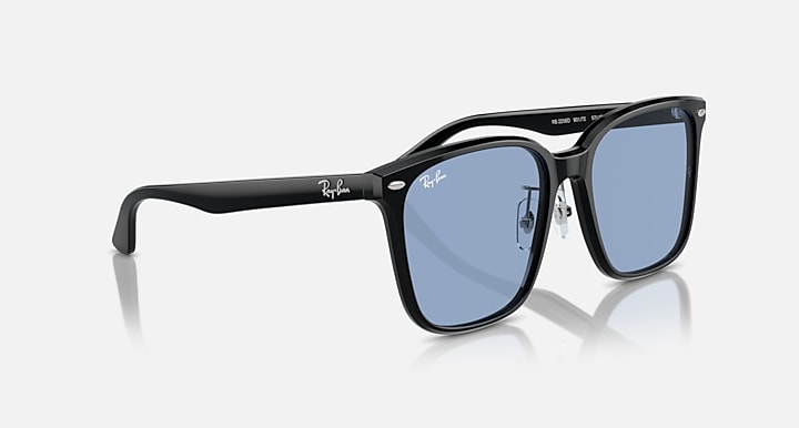 Ray-Ban RB2206D Black with Light Blue Solid Color lenses - Alternative