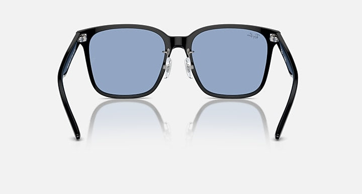 Ray-Ban RB2206D Black with Light Blue Solid Color lenses - Back