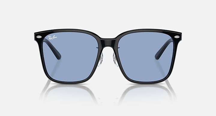 Ray-Ban RB2206D Black with Light Blue Solid Color lenses - Front