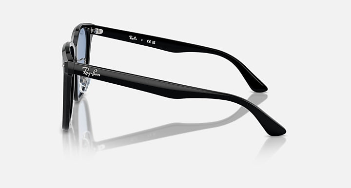 Ray-Ban RB2206D Black with Light Blue Solid Color lenses - Lateral