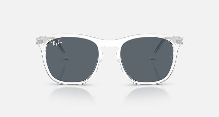 Ray-Ban RB2210 Transparent; Transaprent with Blue Solid Color lenses - Front