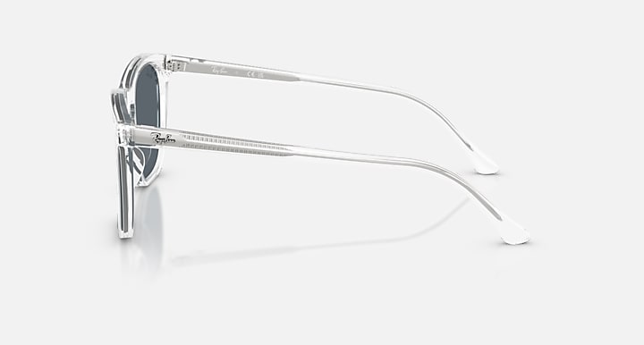 Ray-Ban RB2210 Transparent; Transaprent with Blue Solid Color lenses - Lateral