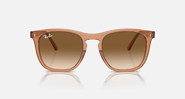 Ray-Ban RB2210 Transparent Brown with Clear & Brown Gradient lenses - Front