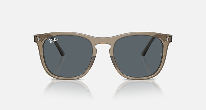 Ray-Ban RB2210 Transparent Brown with Blue Solid Color lenses - Front