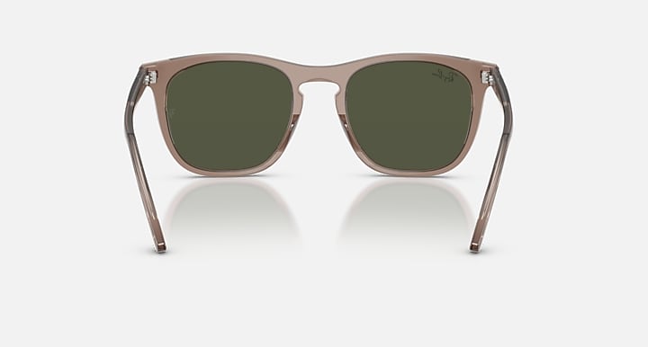 Ray-Ban RB2210 Transparent Light Brown with Green Solid Color lenses - Back