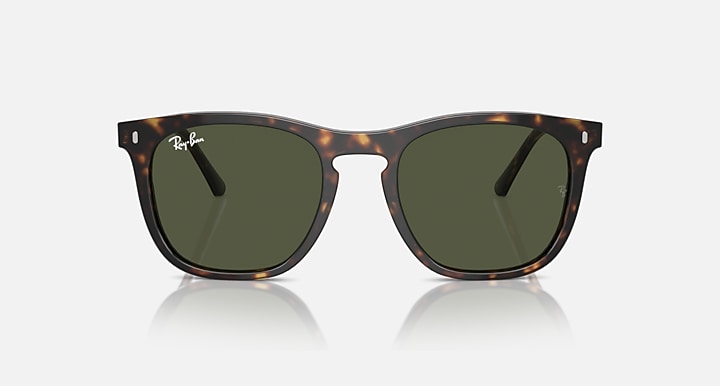 Ray-Ban RB2210 Havana with Green Solid Color lenses - Front