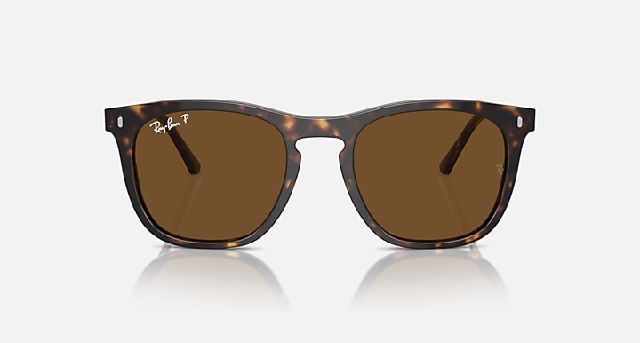 Ray-Ban RB2210 Havana with Brown Polarized Solid Color lenses - Front