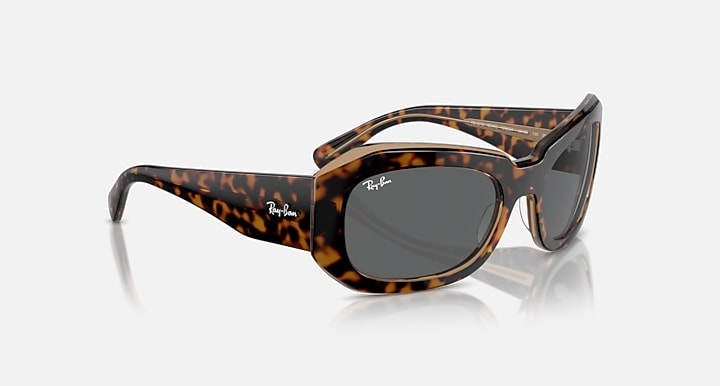 Ray-Ban BEATE Havana On Transparent Brown with Dark Grey Solid Color lenses - Alternative