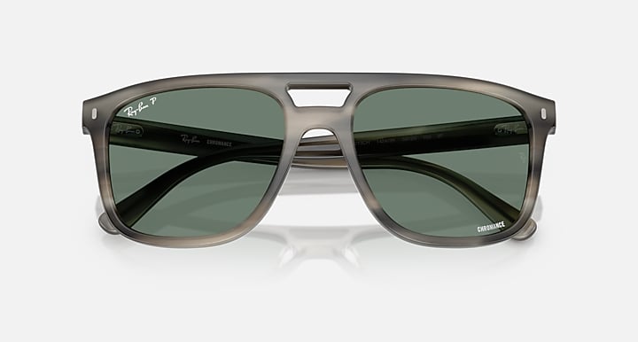 Ray-Ban RB2213 POLARIZED+ LENSES Havana Grey with Polarized+ Grey Polarized+ lenses - Closed Front