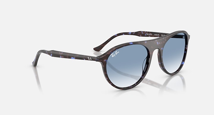 Ray-Ban RB2215 Havana Blue Turtle with Clear Gradient Blue Gradient lenses - Alternative