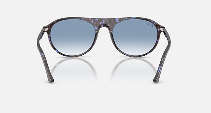 Ray-Ban RB2215 Havana Blue Turtle with Clear Gradient Blue Gradient lenses - Back