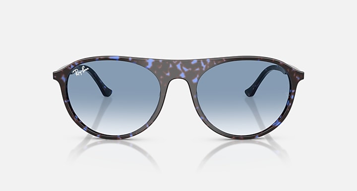 Ray-Ban RB2215 Havana Blue Turtle with Clear Gradient Blue Gradient lenses - Front
