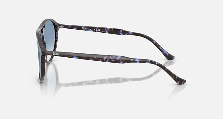 Ray-Ban RB2215 Havana Blue Turtle with Clear Gradient Blue Gradient lenses - Lateral