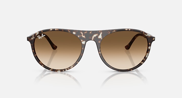 Ray-Ban RB2215 Havana Yellow Turtle with Clear Gradient Brown Gradient lenses - Front