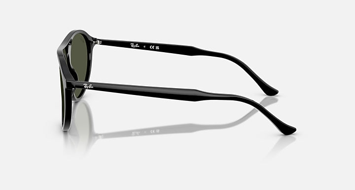Ray-Ban RB2215 Black with Green Solid Color lenses - Lateral