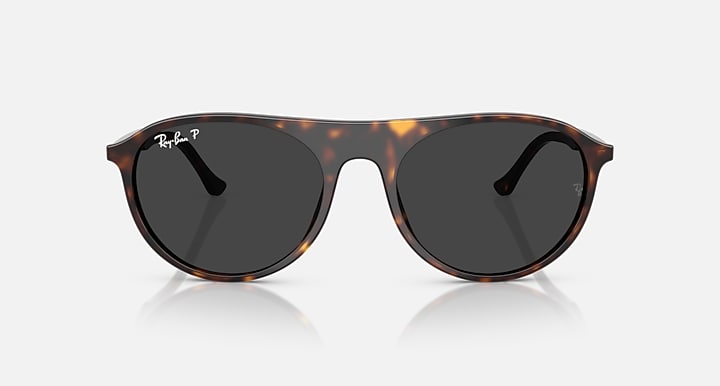 Ray-Ban RB2215 Havana with Polarized Black Solid Color lenses - Front