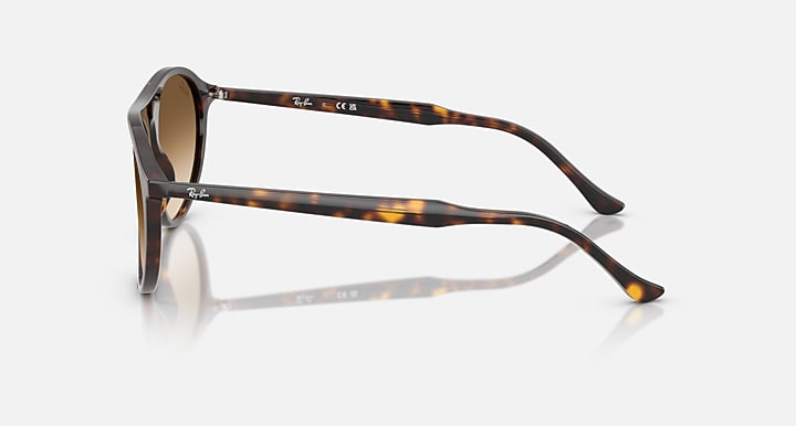 Ray-Ban RB2215 Havana with Clear Gradient Brown Gradient lenses - Lateral