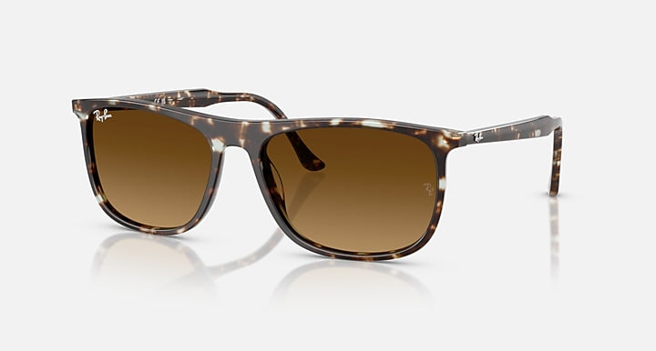 Ray-Ban RB2216 Havana Yellow Turtle with Gradient Brown Gradient lenses - Quarter