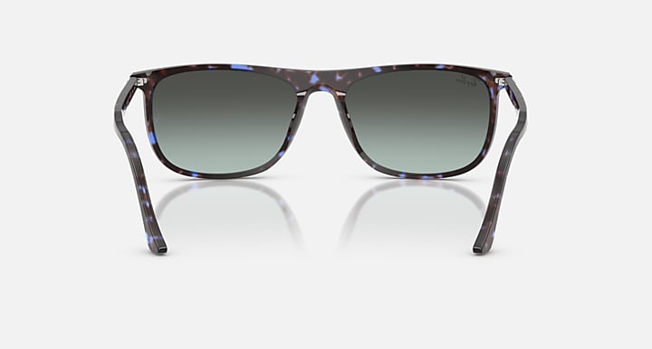 Ray-Ban RB2216 Havana Blue Turtle with Blue Vintage Gradient Black Gradient lenses - Back