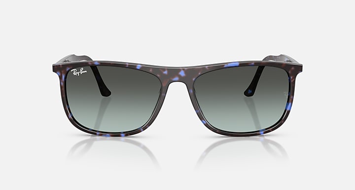 Ray-Ban RB2216 Havana Blue Turtle with Blue Vintage Gradient Black Gradient lenses - Front