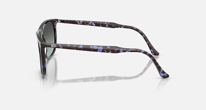 Ray-Ban RB2216 Havana Blue Turtle with Blue Vintage Gradient Black Gradient lenses - Lateral