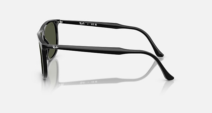Ray-Ban RB2216 Black with Green Solid Color lenses - Lateral