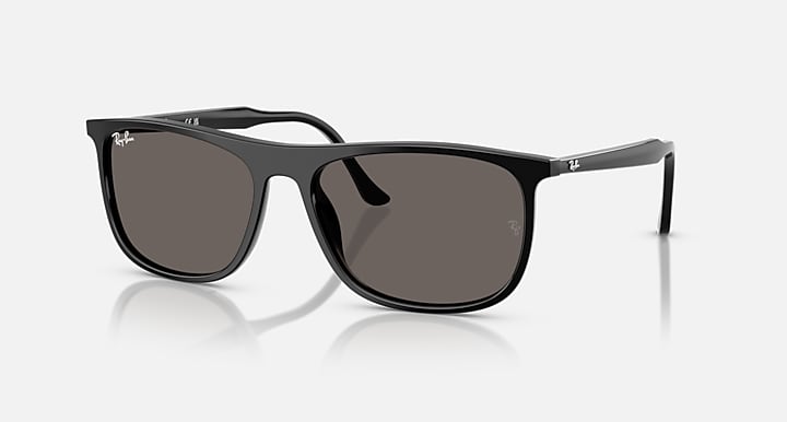 Ray-Ban RB2216 Black with Dark Grey Solid Color lenses - Quarter