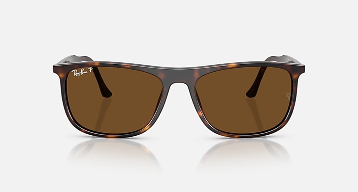 Ray-Ban RB2216 Havana with Brown Polarized Solid Color lenses - Front