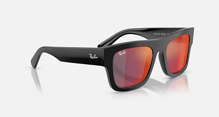 Ray-Ban RB2217M HOME RACE SPECIAL EDITION 2025 Black with Grey Mirror Blue/Red Solid Color - Mirror lenses - Alternative