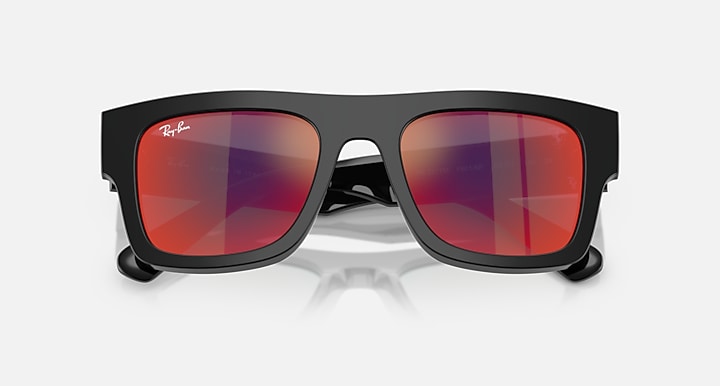 Ray-Ban RB2217M HOME RACE SPECIAL EDITION 2025 Black with Grey Mirror Blue/Red Solid Color - Mirror lenses - Closed Front