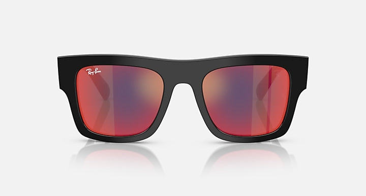 Ray-Ban RB2217M HOME RACE SPECIAL EDITION 2025 Black with Grey Mirror Blue/Red Solid Color - Mirror lenses - Front