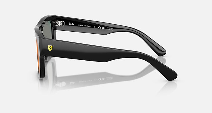 Ray-Ban RB2217M HOME RACE SPECIAL EDITION 2025 Black with Grey Mirror Blue/Red Solid Color - Mirror lenses - Lateral