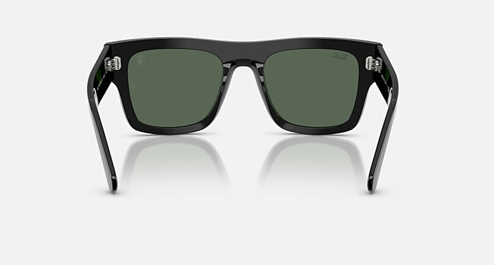 Ray-Ban RB2217M SCUDERIA FERRARI COLLECTION Black with Dark Green Solid Color lenses - Back
