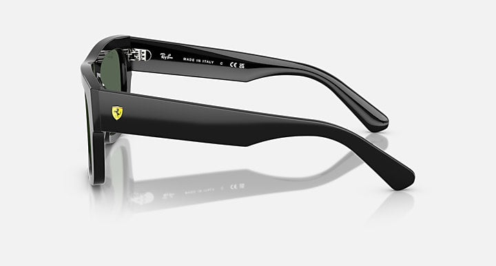 Ray-Ban RB2217M SCUDERIA FERRARI COLLECTION Black with Dark Green Solid Color lenses - Lateral