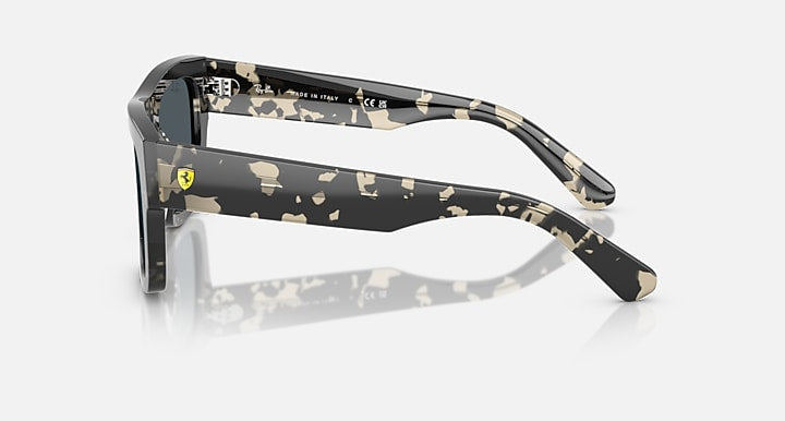 Ray-Ban RB2217M SCUDERIA FERRARI COLLECTION Grey Havana with Dark Grey Solid Color lenses - Lateral
