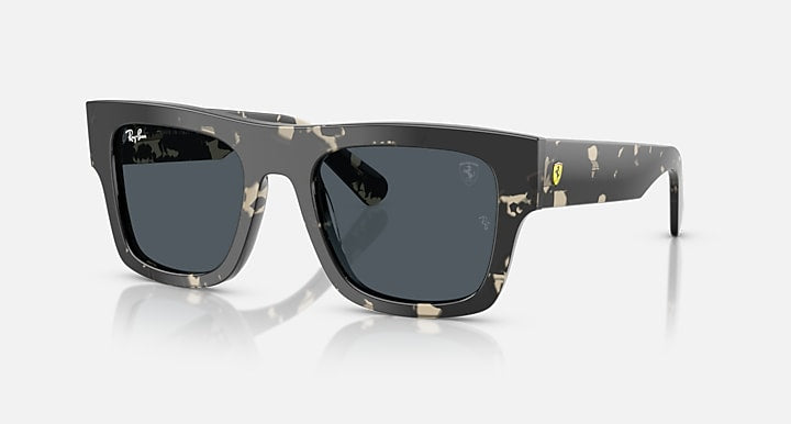 Ray-Ban RB2217M SCUDERIA FERRARI COLLECTION Grey Havana with Dark Grey Solid Color lenses - Quarter