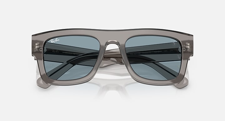 Ray-Ban RB2217M SCUDERIA FERRARI COLLECTION Transparent Grey with Azure Solid Color lenses - Closed Front
